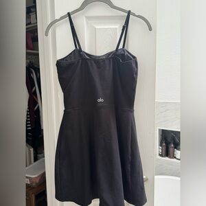 Alo Yoga Alosoft Courtside Tennis Dress Black